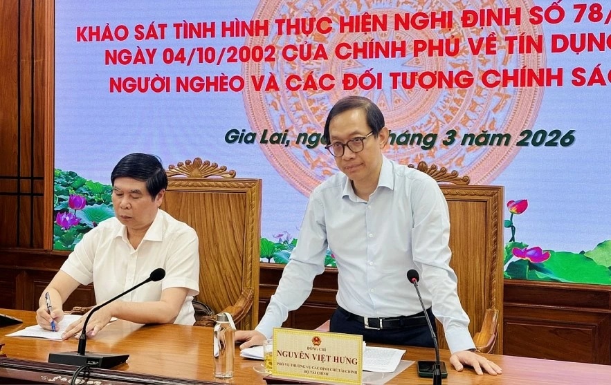 Đoàn khảo sát Trung ương do đồng chí Nguyễn Việt Hưng – Phó Vụ trưởng Vụ Các định chế tài chính (Bộ Tài chính). Ảnh: Ngọc Minh. Đoàn khảo sát Trung ương do đồng chí Nguyễn Việt Hưng – Phó Vụ trưởng Vụ Các định chế tài chính (Bộ Tài chính). Ảnh: Ngọc Minh.