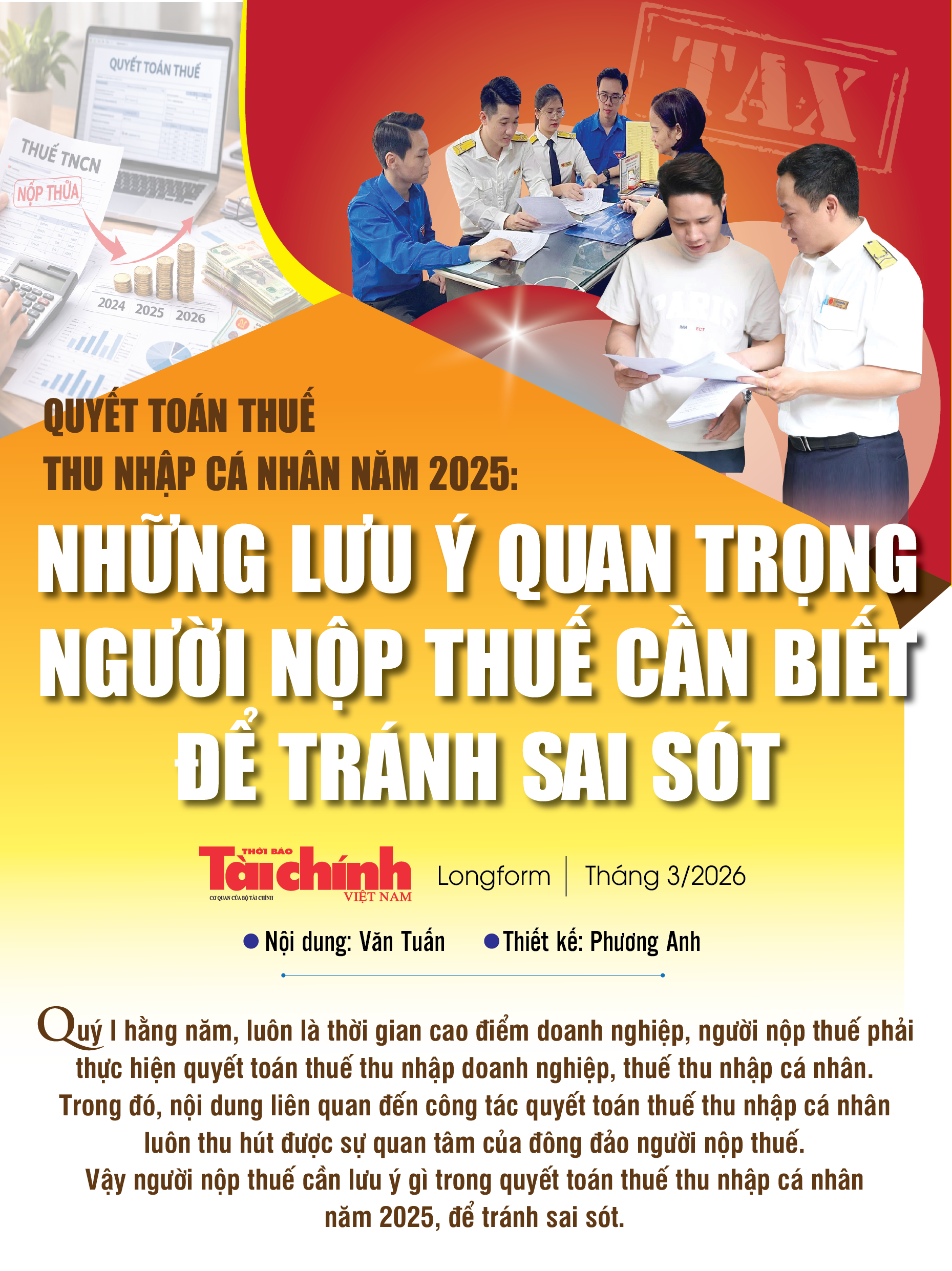 Quyết toán thuế thu nhập cá nhân năm 2025: Những lưu ý quan trọng người nộp thuế cần biết để tránh sai sót