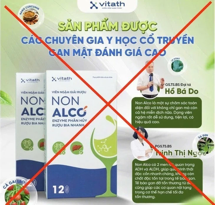 Quảng cáo Viên ngậm giải rượu Non Alco khi chưa được cấp phép