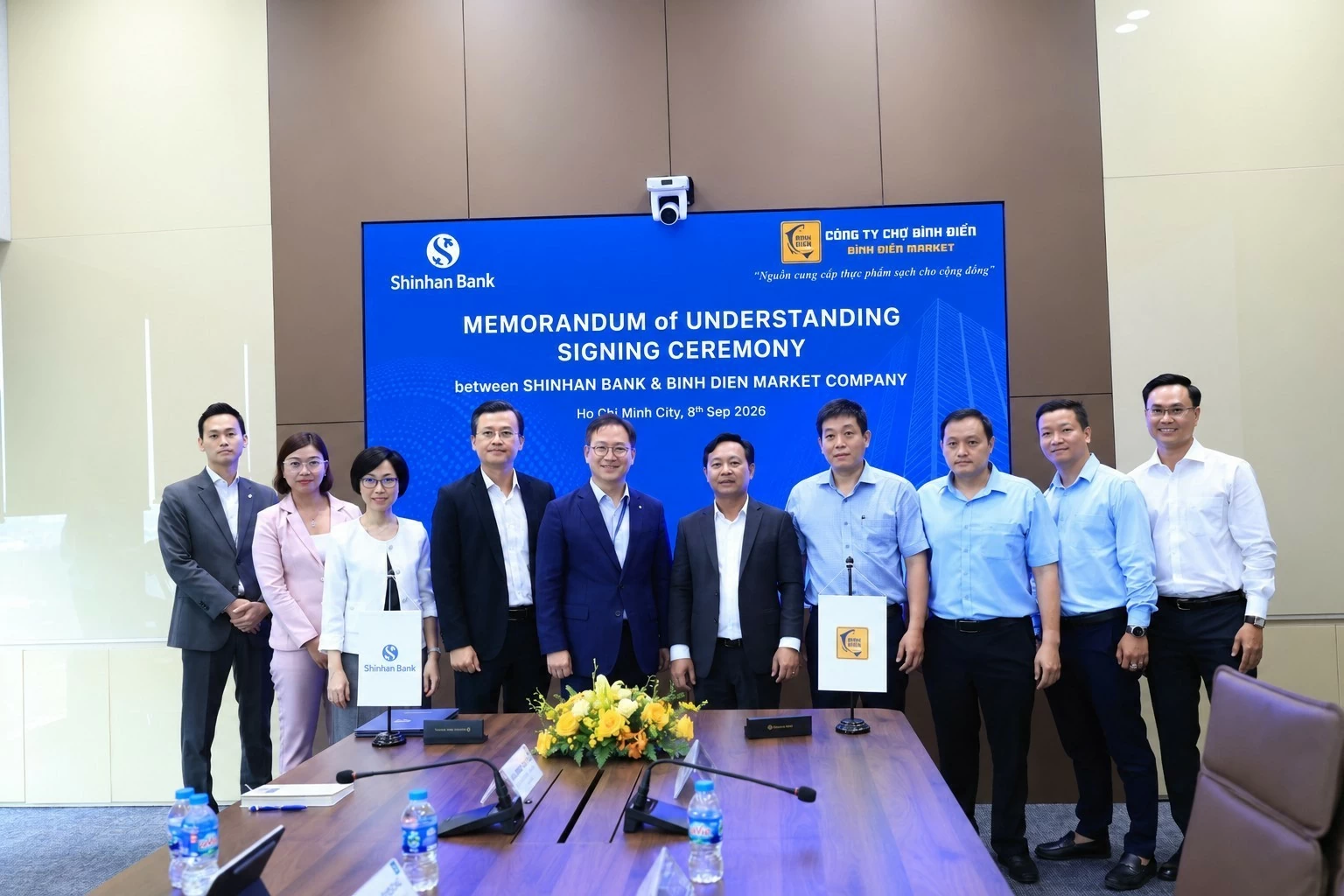 Shinhan hợp tác cùng Công ty Quản lý và Kinh doanh chợ Bình Điền, mở rộng giải pháp tài chính cho thương nhân